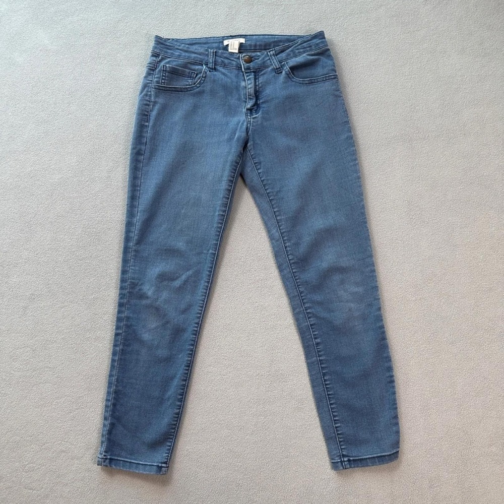 Forever 21 Women Blue Skinny Jeans Size 26 Medium Wash Stretch Denim Pants